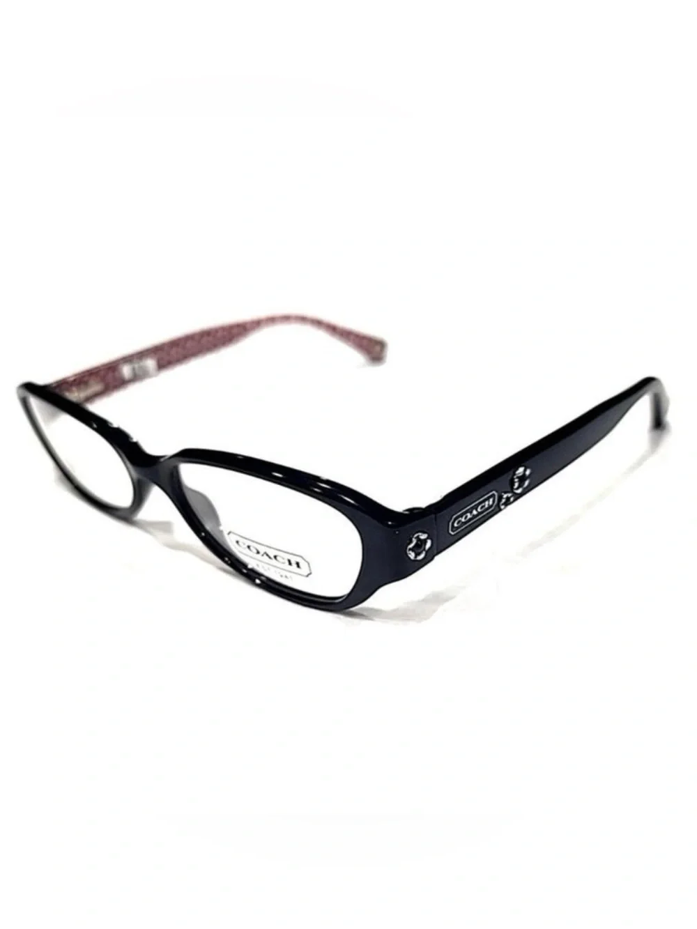 Coach HC6015 Delaney 5034 Small Black Raspberry Oval Eyeglasses 50-16-130 EUC